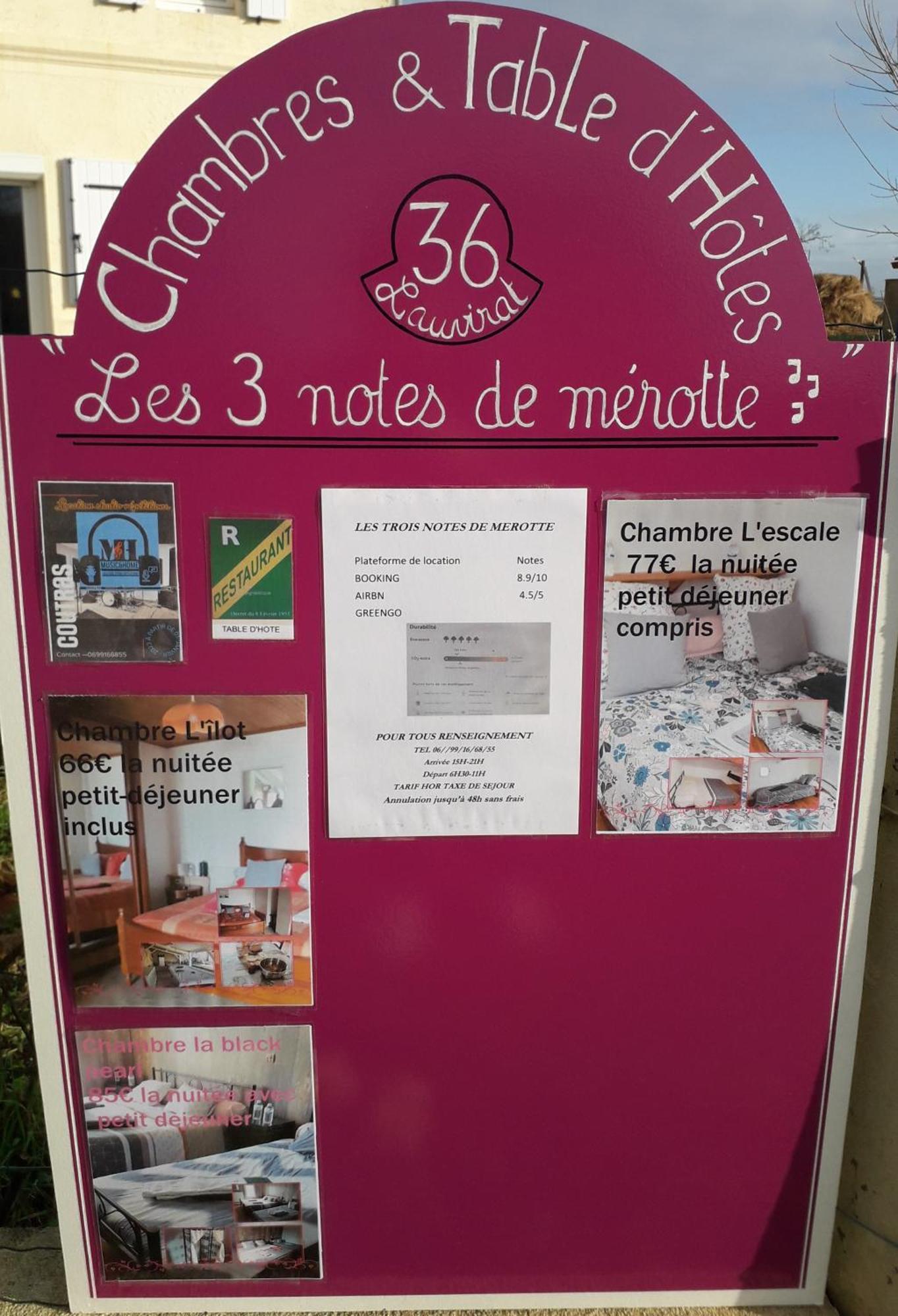 Les 3 Notes De Merotte Coutras Экстерьер фото